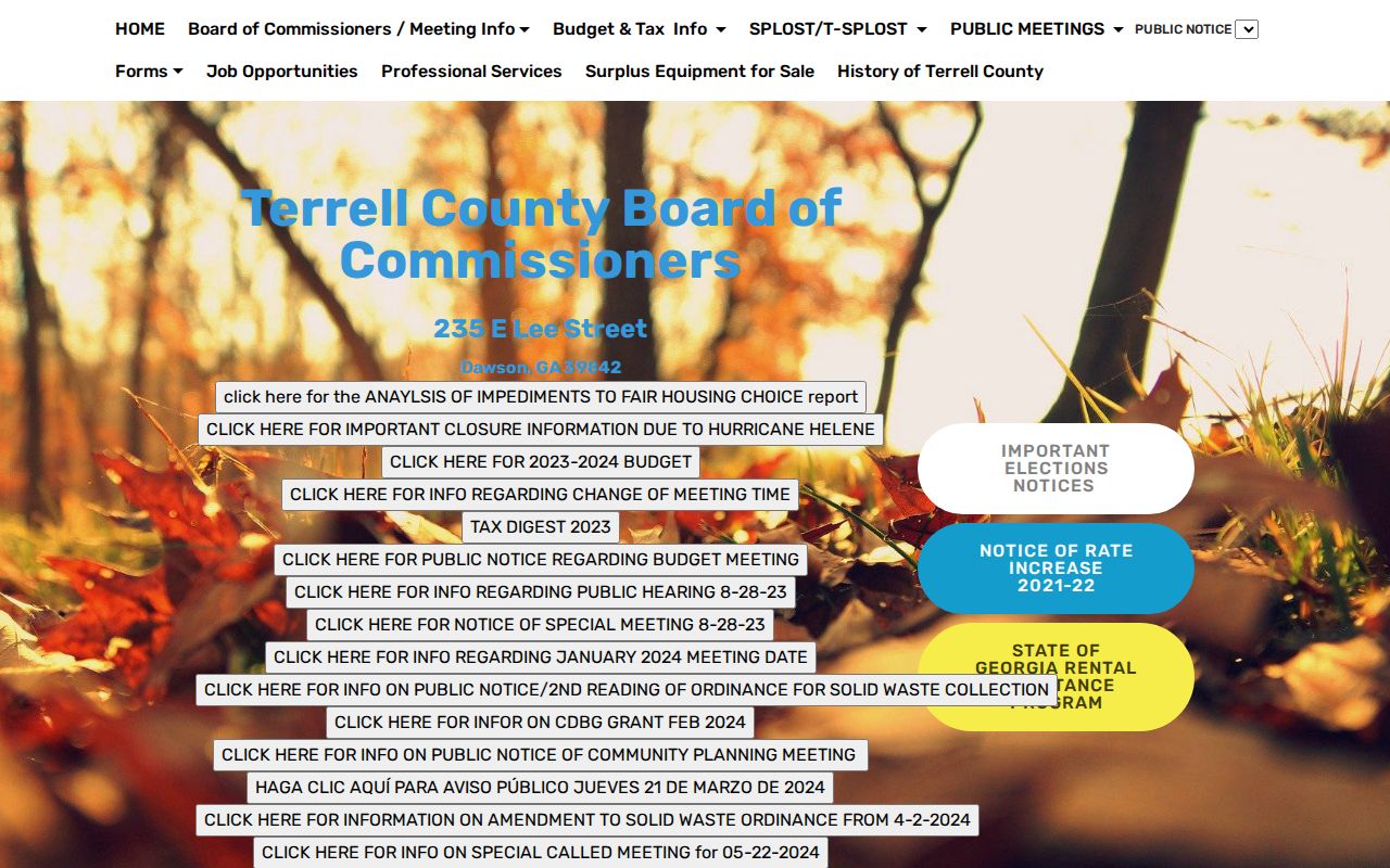 Terrell County Jail release records local government source