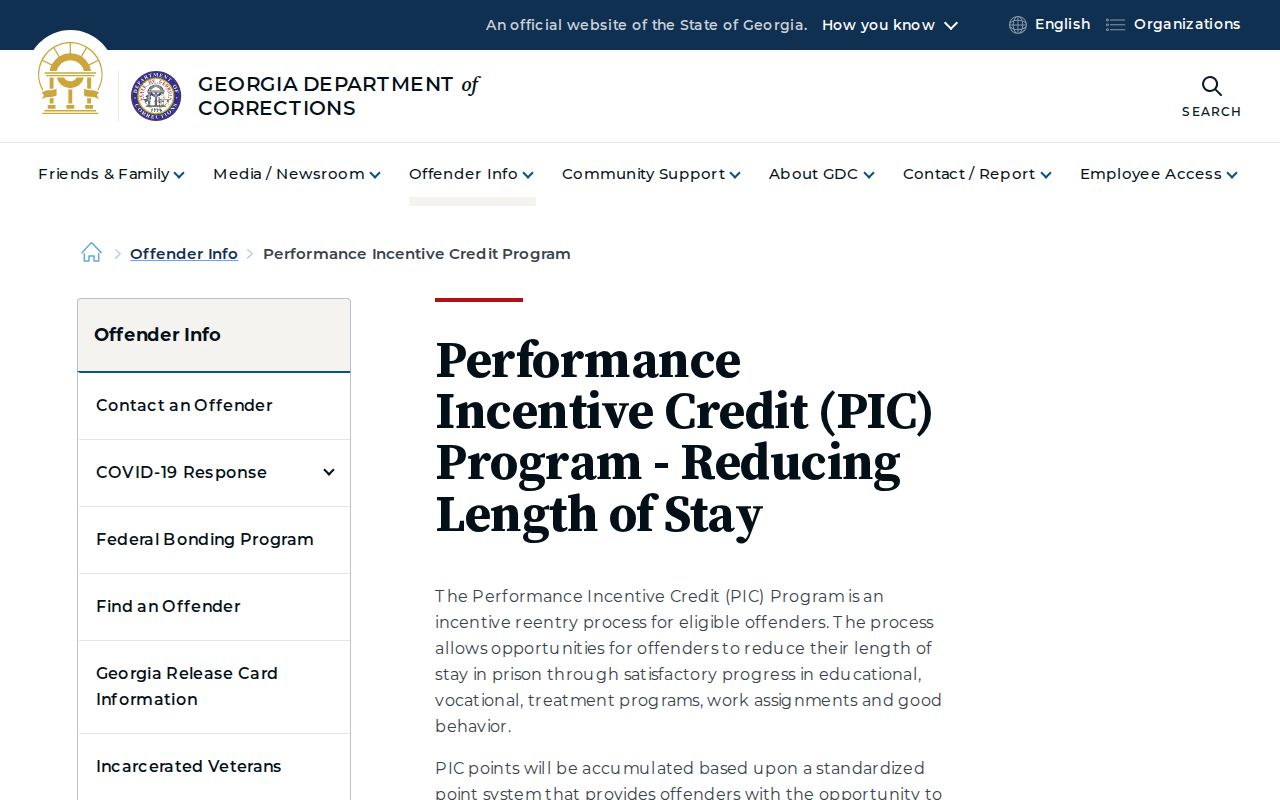 GDC Performance Incentive Credit rules affecting Terrell County projected release dates
